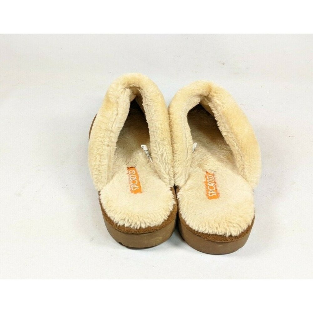 Sporto Mules Faux Fur Lined Women's Sz Large Brown Suede Leather - Picture 7 of 8